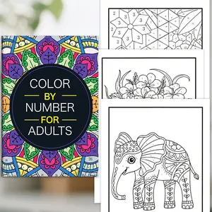32-Page plant digital coloring picture book, concentration training, fine motor training, fun early education hand-painted workbook