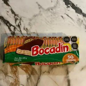 Bocadin crunchy wafer bar covered in chocolate Bocadin crunchy wafer bar covered in chocolate