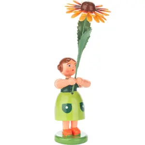 212 MAIN Dregeno Green Flower Girl Easter Ornamental Figurine, Small-Size Home Decor Ornament, Festive Display Decoration for Easter Home Supplies