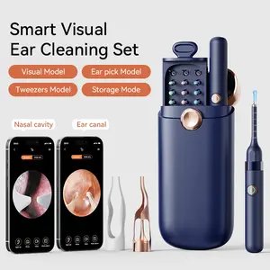 2026 Upgrade Silicone Ear Wax Removal Kit with 12 MP HD Camera, Portable 360° Wide-Angle Ear Cleaner, Type-C Rechargeable, Waterproof Endoscope for iOS & Android, Earwax Remover for Adults