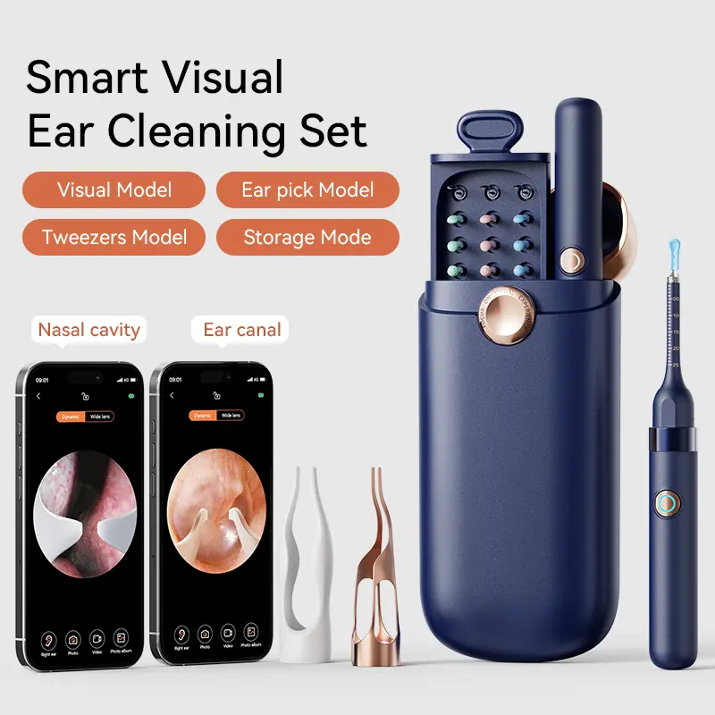 [DealsForYouDays] Silicone Ear Wax Removal Kit with 12 MP HD Camera, Portable 360° Wide-Angle Ear Cleaner, Type-C Rechargeable, Waterproof Endoscope for iOS & Android, Earwax Remover for Adults