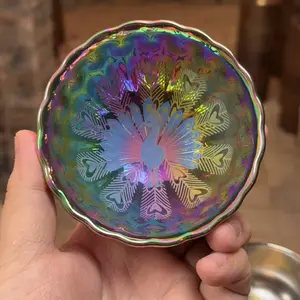 Luminous Phoenix  Cup Iridescent Colorful Painted Decorative Tea Cup with Phoenix Pattern