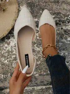 Women's Solid Color Pointed Toe Flat Shoes, Casual Fashionable Slip-On Flats for Daily Wear, Lightweight Breathable Comfortable Shoes for Women