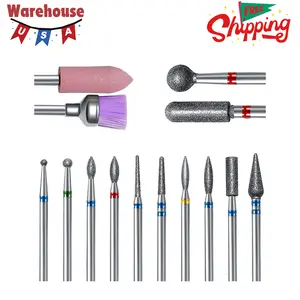 14pcs Nail Drill Bits Set 3/32" Electric Manicure Nail