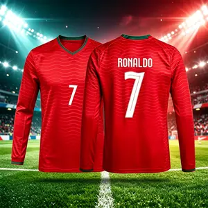2026 Portugal Home And Away Red Green Black 7# Cristiano Ronaldo Short And Long Sleeve Soccer Jersey Fans Version
