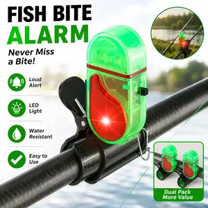 Flash Fishing Alarm for Sea Rods, High Sensitivity Automatic Sensor, Electronic Fish Hook Bell, Ideal for Anglers, Durable Design fishing equipment  & rattle