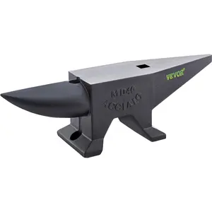 VEVOR Cast Iron Anvil, TikTokShopBlackFriday, 88 Lbs(40kg) Single Horn Anvil with Large Countertop and Stable Base, High Hardness Rugged Round Horn Anvil Blacksmith, for Bending, Shaping