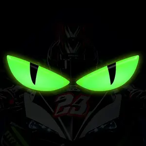 Motorcycle Reflective Sticker, Decal, Eye Pattern Car Sticker, Decorative Sticker for Motorcycle Helmet Laptop