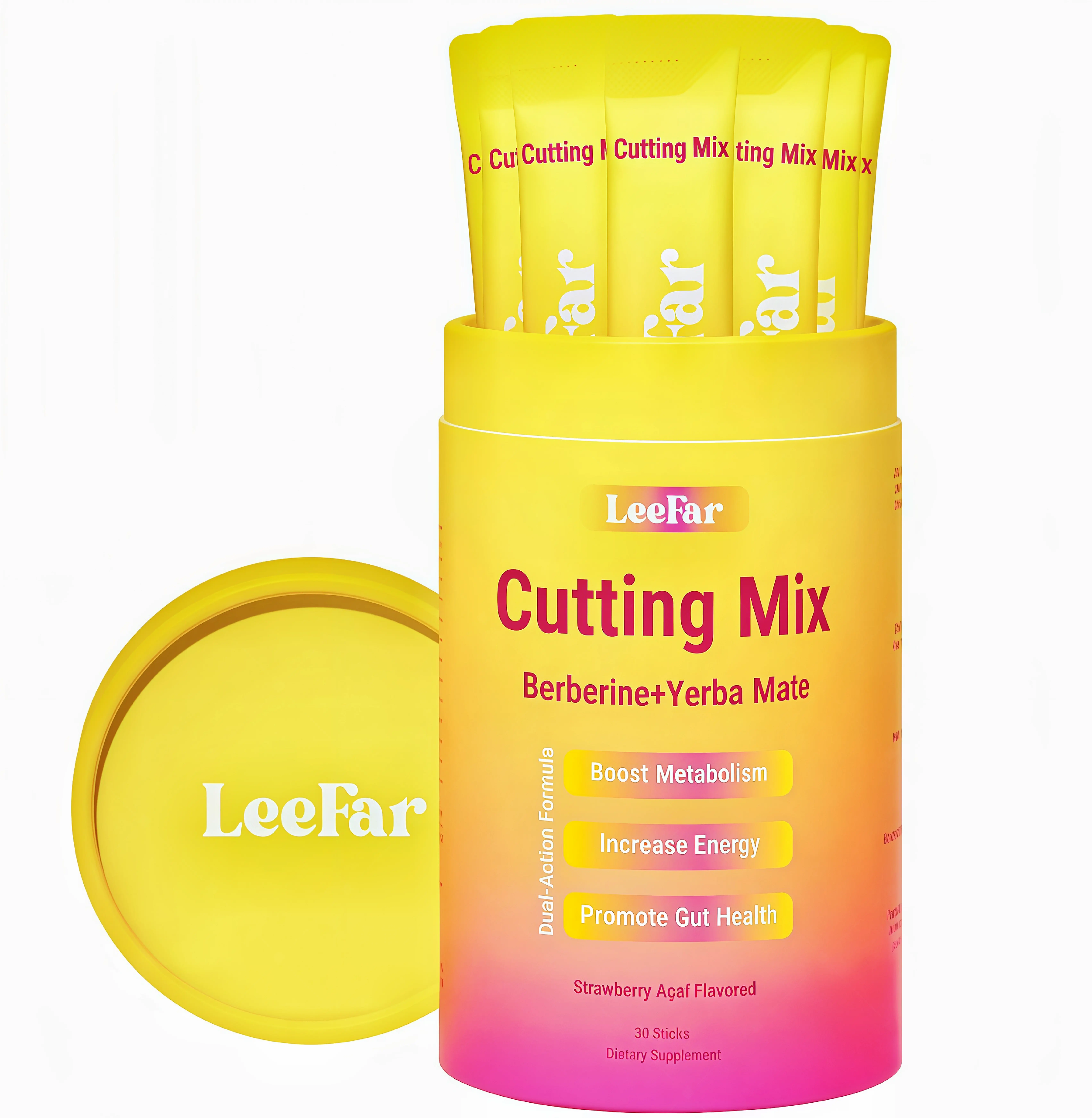 LeeFar Cutting Drink Mix – | WD Strawberry Açaí Flavor – | (30 Servings)