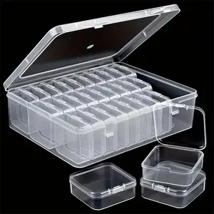 Clear Jewelry Storage Box, 1 Set Transparent Jewelry Organizer, Jewelry Storage Box for Earrings, Rings, Necklaces, Home Organizer, Durable Plastic Organizers
