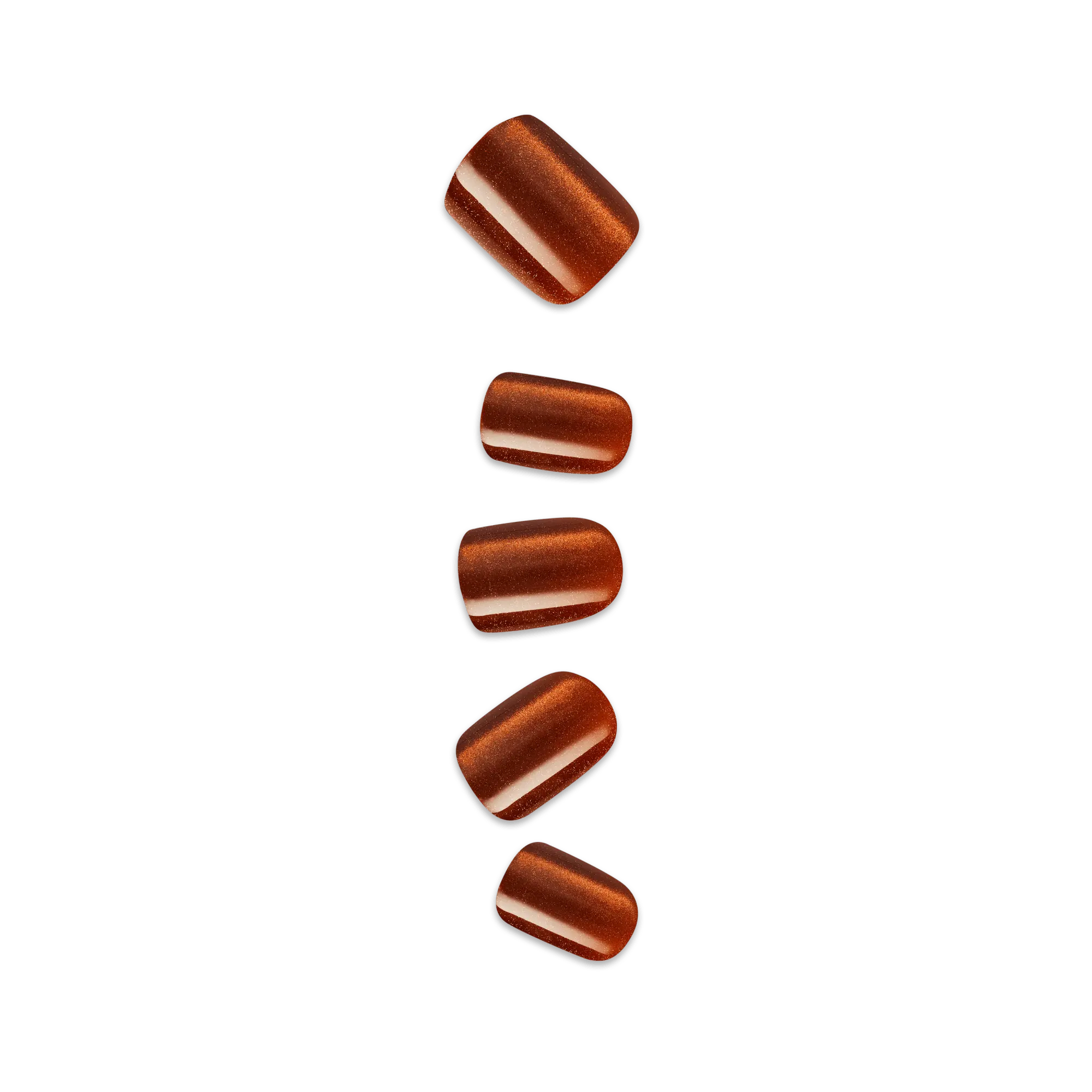colorFX by Impress No Glue Fake Press On Nails - Ruby Rush | Design, Orange, Short, Squoval, Manicure