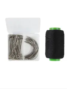 Wig Making Pins Needles Set,  Wig T Pins and C Curved Needles, Hair Weave Needles for Wig Making, Blocking Knitting, Modelling and Crafts, Needle Crafts Kit