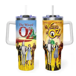 The Wizard of Oz 40oz Tumbler with Handle – Dorothy Emerald City Fan Gift Insulated Travel Mug