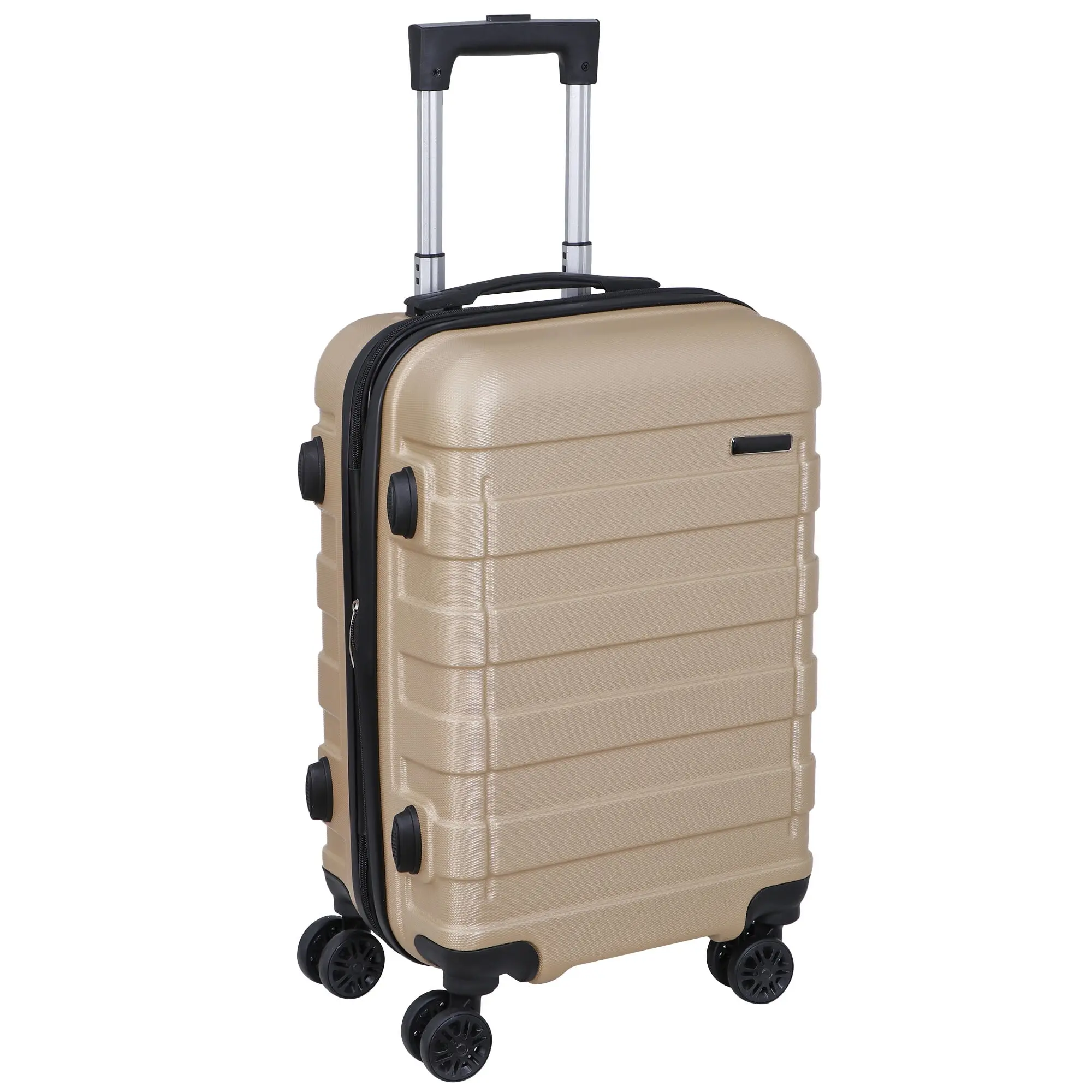 SuperDeal 21in Hardshell Expandable Trolley Luggage - Lightweight Durable Luggage, Sturdy ABS Plastic Construction, Champagne Color, Sturdy Abs Luggage