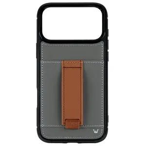 Walli Cases Steel Grey Phone Case with Wallet and Finger Strap
