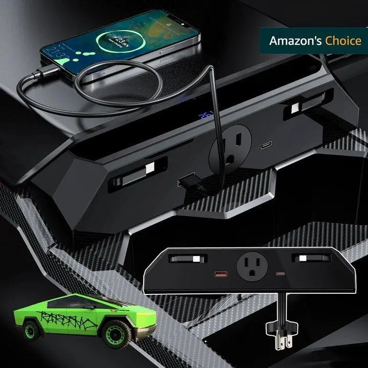 Center Console 110V/USB Charger Hub Outlet With 110V(AC)/5V For Tesla Cybertruck