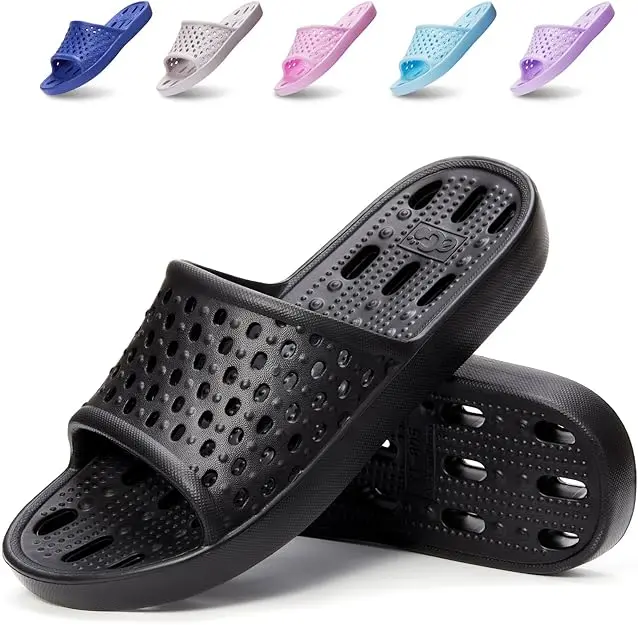 Shower Shoes Men  Women Quick Drying Women Shower Sandals Non-Slip Comfortable House Slippers Bathroom Hotel Flip Flops Slides2026 New Stylish Bathroom Slippers