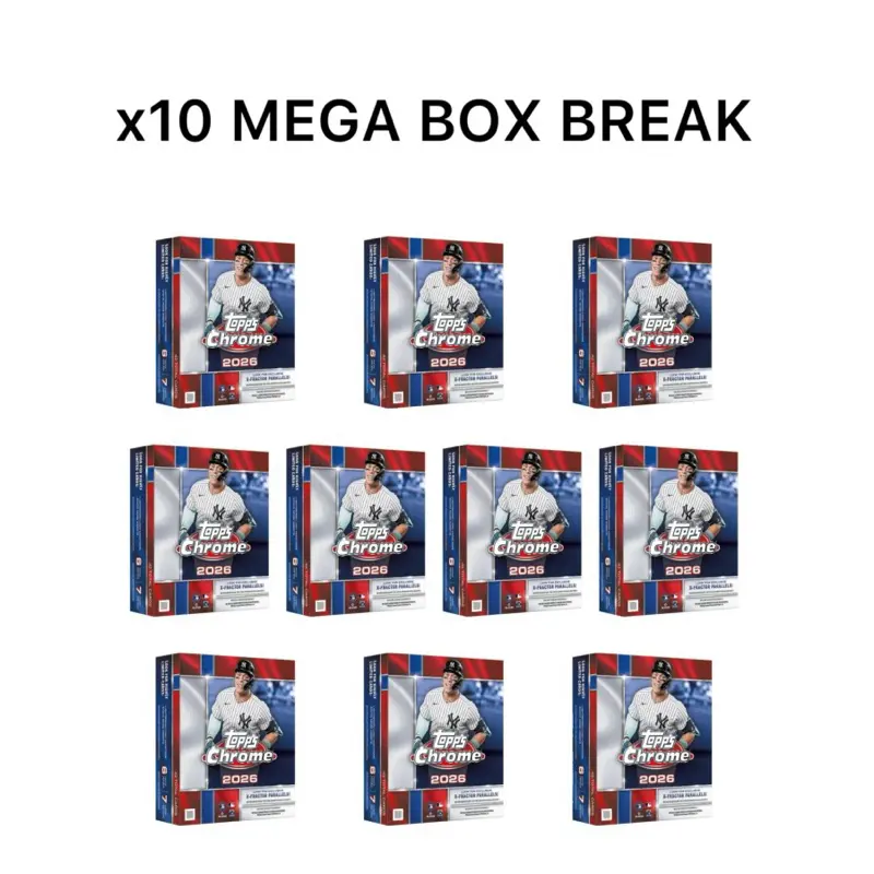 Break 64: Random Team Pick Your Number 2026 Topps Chrome Baseball Mega Boxes x10