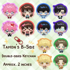 Tamon’s B-Side Acrylic Keychain | Tamon, Kippei, Natsuki | Double-Sided Anime Style Charm Key Ring