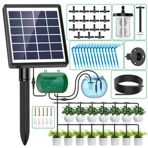 2025 Latest Solar Irrigation System for Garden Watering System,Drip Irrigation Kit for Potted Plants,Supported Automatic Watering System for The Garden Bed,The Garden Grow Bag,The Balcony and The Green House