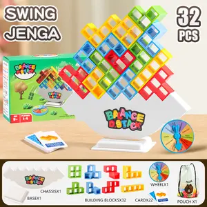 Stacking Game Tetra Tower Game,Balance Game,Family Games,2 Player Stacking Game for Kids Teens & Adults Perfect for New Year Gift Birthday Gift Children's Day Gift