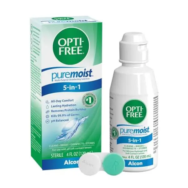 OPTI-FREE Puremoist Multi-Purpose Contact Lens Solution, 4 Fl Oz