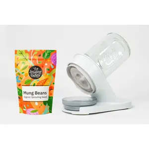 Starter Bundle: Mung Bean Sprouting Seeds (1lb) + Sprouter – Microgreens Grow Kit from The Sprouting Company