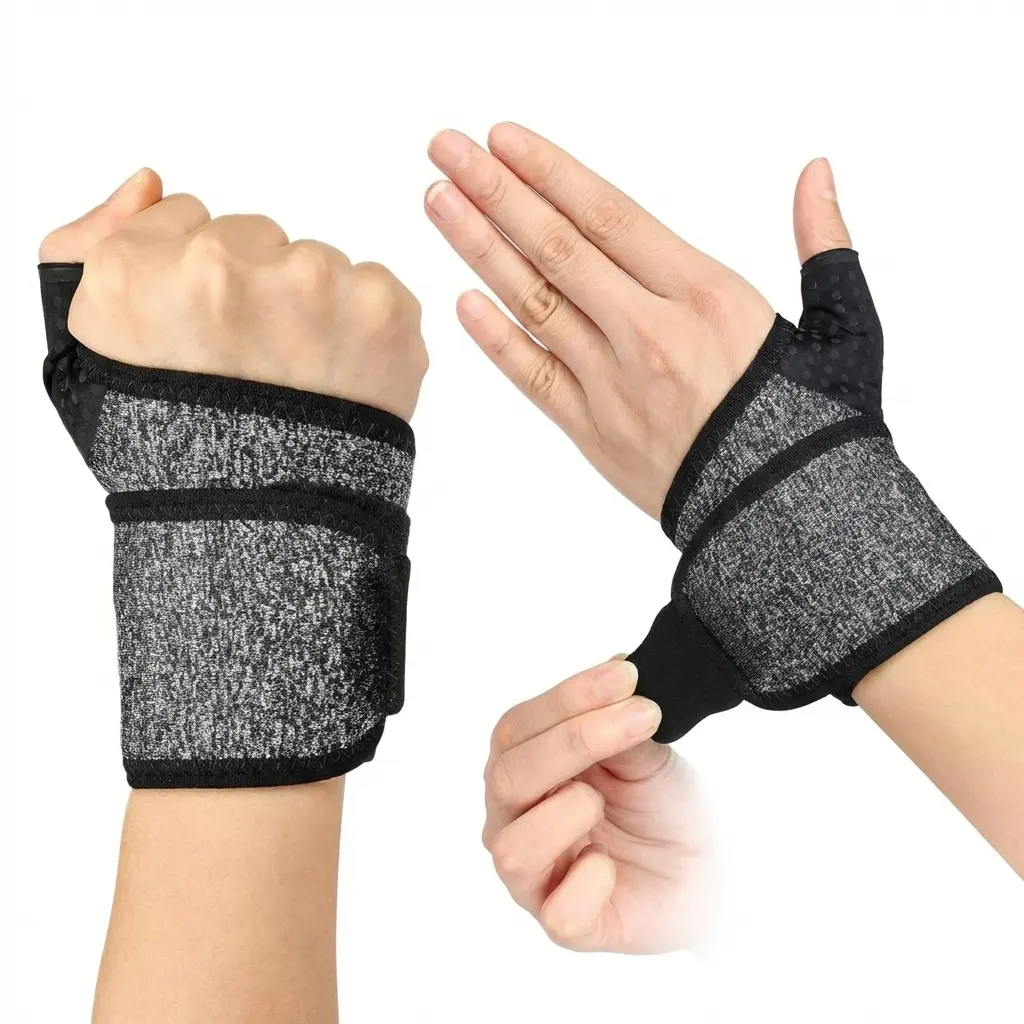 Unisex Wrist Braces (1 Pair) - Breathable, Adjustable, Seamless Stretchy Fabric Strap, 1 Size Fits Most Medical Supports for Carpal Tunnel, Tendonitis, Baseball, Volleyball, Moves with You