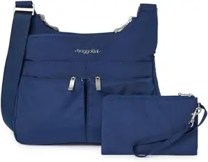 Crossbody Travel Bag 11x8.5 Lightweight Water-resistant Nylon Handbag