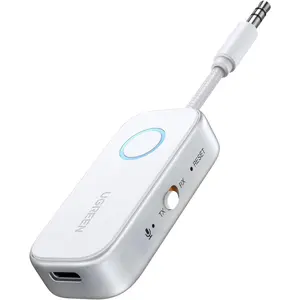 Airplane bluetooth 54 transmitter receiver for 2 airpods or headphones airplane travel essentials 2in1 wireless bluetooth adapter 35mm aux jack adapter on flight tv car stereo