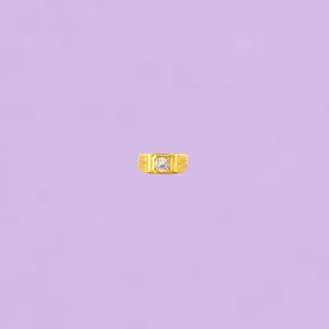 《YNZ18》Timeless Classic Solitaire Signet Ring