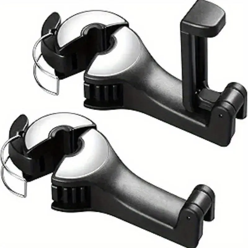 2 in 1 car headrest hook for car multi-function rear car mobile phone bracket hook, for bag, handbag portable multi-function hook, Car Backseat Organizer