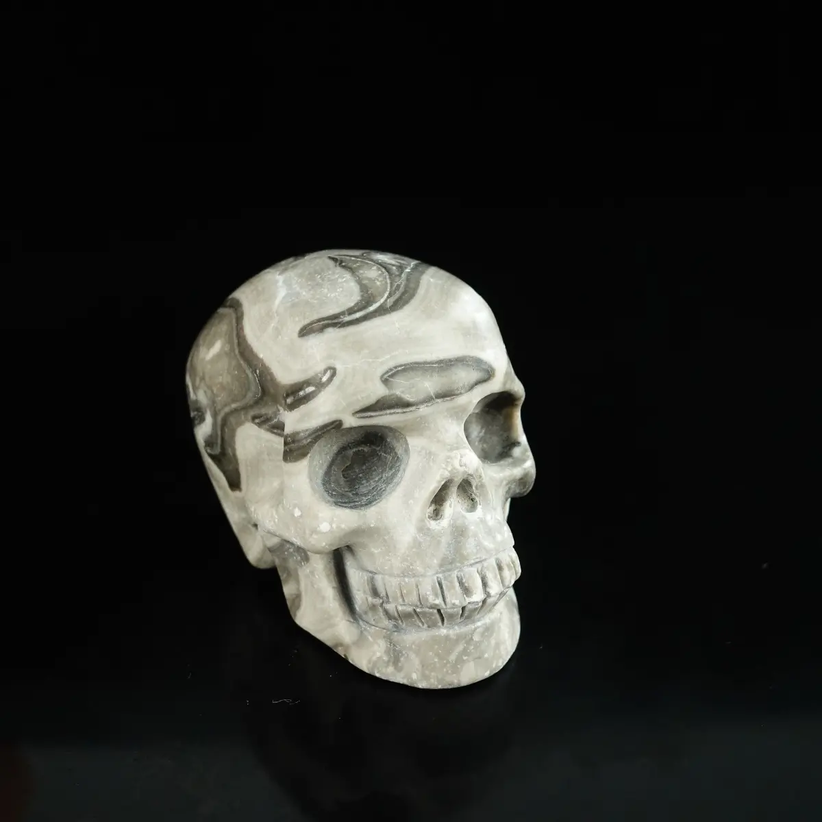 Gift 2.2inch 3 inch 4.5inch Black Crazy Atage Skull ,Realistic,Crystal Healing,Fine Sculpture