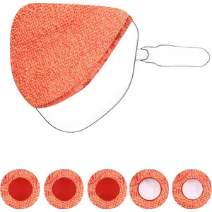 INDELL 5 Pack Microfiber Pads - Replacement Heads Cover for indell Windshield Cleaner Tools. Washable &  Triangle Pads (Red). Fits Window Reach Tool - Handle Not Included
