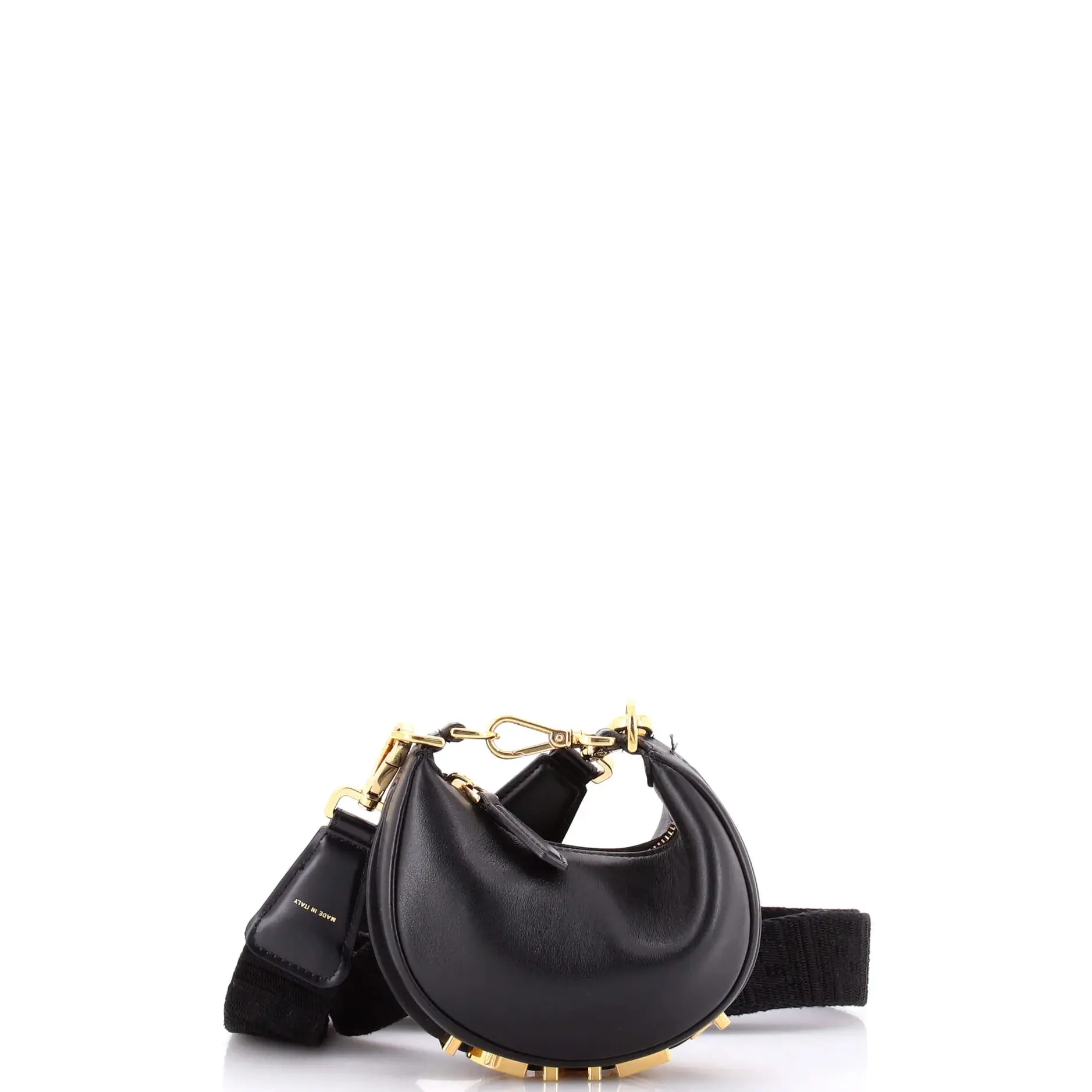 Pre-owned FENDI Leather Shoulder Bags Fendigraphy Bag Mini by Rebag