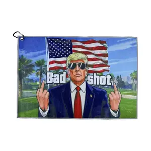 Curves & Clubs Trump Golf Towel | Trump 100 Dollar Bill Towel | American Towel | Funny Golf Towel | | Golf Towels for Golf Bags (Bad Shot)