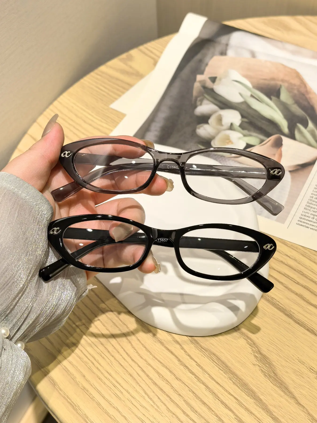 Elegant Oval Frame Glasses for Women, Versatile Frame, Transparent Lenses, Anti-Blue Light, Lightweight, Casual Style, Perfect for Work and Daily Wear, Lightweight Eyeglasses