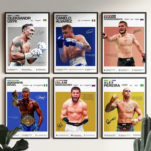 [FULL SIZE] Alvarez Inoue Usyk Poster Famous Boxing Wall Print UFC Painting Decor Gym Home Mural Gift Wall Art Poster Unframed HD Print Home Office Decor Unique Trendy Christmas Gift