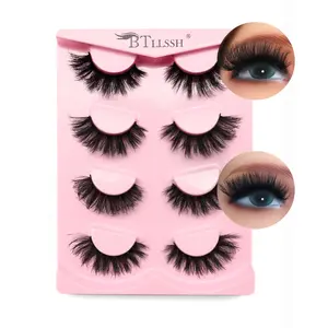 Thick Curly False Eyelashes, 12 Pairs Natural Eyelash Extensions, Volumized False Eyelashes For Women And Girls Makeup Enhancement, Eyelash Extensions Set, Cosmetic