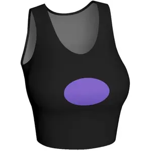 Women's Danny Phantom Cosplay Sam Manson Costume Tight Top Sleeveless Basic Crop Tank Tops