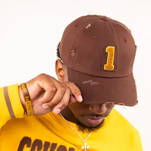 Iota Phi Theta Brown Chenille Cap with Line Number