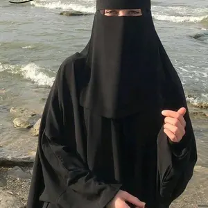 Women's Soft Breathable Chiffon Niqab Face Mask, Comfortable Skin-Friendly Hijab for Daily Wear, Perfect Gift for Family & Friends