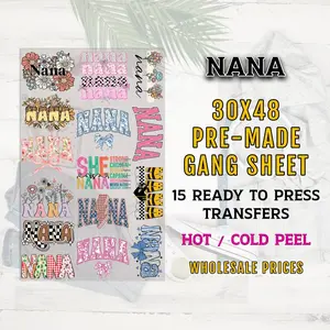 Nana DTF Transfer, Nana Gang Sheet, DTF Transfer Ready For Press, Nana Premade Gang Sheet, Heat Transfer, Custom Transfers, Nana Transfers