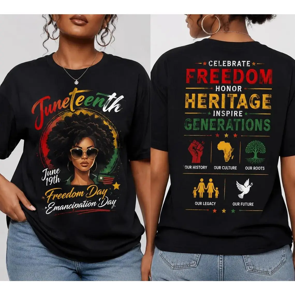 Juneteenth Freedom Day Shirt, African American Pride Tee, Black Heritage Culture Unisex T-Shirt, Emancipation Day Gift