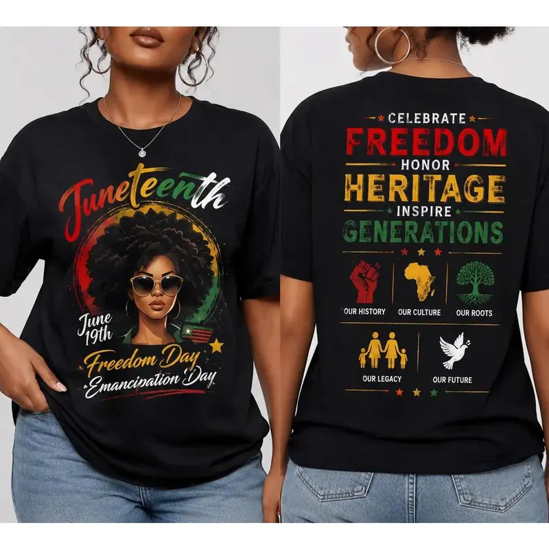 Men's Juneteenth Freedom Day Graphic T-Shirt - African American Pride, Black Heritage Culture, Emancipation Day Gift, Dream-Inspired, Casual Smooth Fabric Cargo Pants, Hem-Designed Baseball Cap Accessories