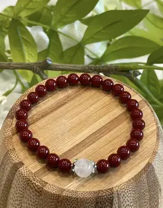 Embrace Positive Change; Prosperity, Wealth, Abundance, Success, Cinnabar & Moonstone Bracelet