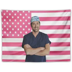 Patrick Rap Star Tapestry Actor Tapestry Dempsey Paper Aesthetics Painting for Room Decoration Gift Idea Room Aesthetic for Teen And Girls Dorm Decor