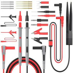 Multi Test Leads Kit - Electrical Multimeter Test Lead with  Clips Test Probe Spring Grabber Banana Plug Volt Meter Leads for  Circuit Tester