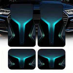 4pcs/set car floor mats, premium material, 2D pattern print design, specially designed for car interior decoration, durable and stylish, Car Accessory, suitable for most car models, including trucks, sedans, SUVs, etc