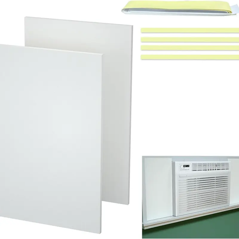 Window AC Unit Window Seal Kit with 2 Pcs 17in*10in EVA Surface Insulation Foam Boards, 39in*2-in EVA Sealing Strip, Easy Setup, Heat/Draft Insulation, Vibration Cushioning, Noise Reduction, Cuts Energy Costs, Keeps House Comfortable